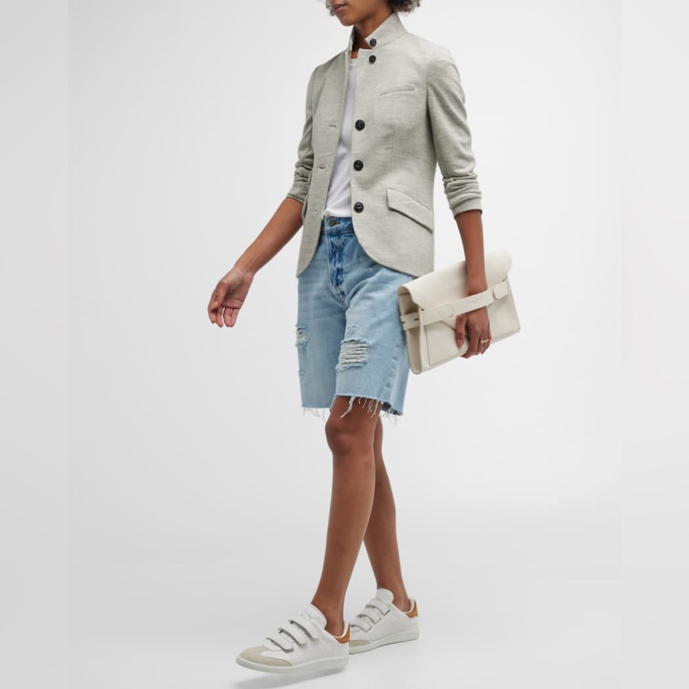 rag & bone Cream Leather Envelope Clutch - Picture 2 of 14